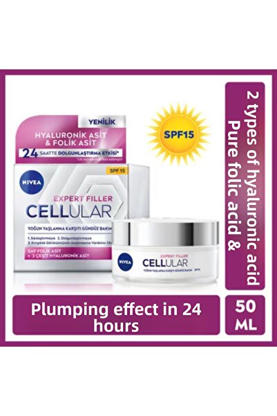NIVEA SPF 15 Day Cream with Hyaluronic Acid - Protective and Firming