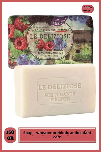 Nesti Dante Le Deliziose Fruit Di Bosco 150g Soap - Prebiotic and Antioxidant Blueberry