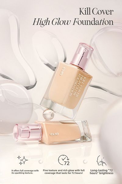CLIO Clio Kill Cover - Providing Foundation, Lasting Coverage and Intense Radiance, High-Glow Foundation (4 Ginger)