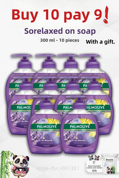 Palmolive Buy 10 Get 9 Aroma Sensations so Relaxed Liquid Soap 300 ml and Rosie