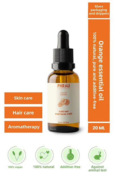 Phrau 20 مل من زيت البرتقال العطري النقي والطبيعي