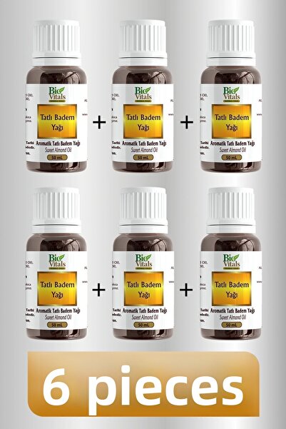 Bio Vitals مجموعة من 6 زيوت اللوز الحلو - 50 مل