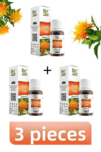 Bio Vitals 20 مل زيت القرطم - 3 قطع