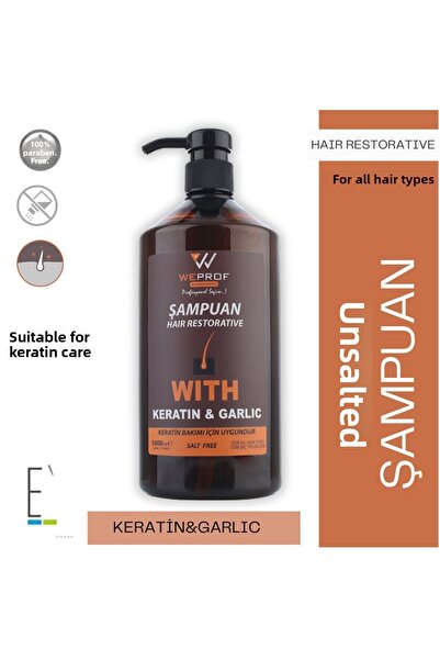 WEPROF 1000 مل شامبو العناية بالكرنتين والغارليك الخالي من الملح