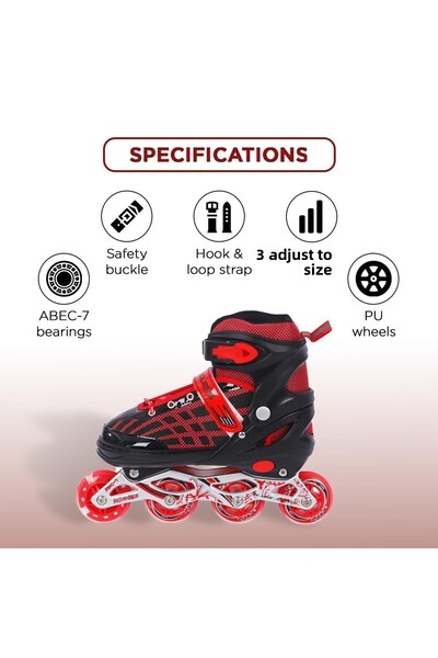 Endless EL1025 زلاجات قابلة للتعديل | مقاس M | 34 يورو (مقاس المملكة المتحدة 1.5) - 38 يورو (مقاس المملكة المتحدة 5) للأعمار من 6 إلى 12 عامًا