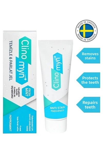 Clinomyn معجون أسنان جل شفاف لتبييض وتفتيح الأسنان من فريش 75 مل