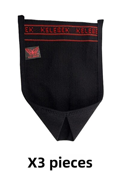 Kelebek Kese تيلاك مقشر حمام سميك للغاية أسود منحني 3 قطع