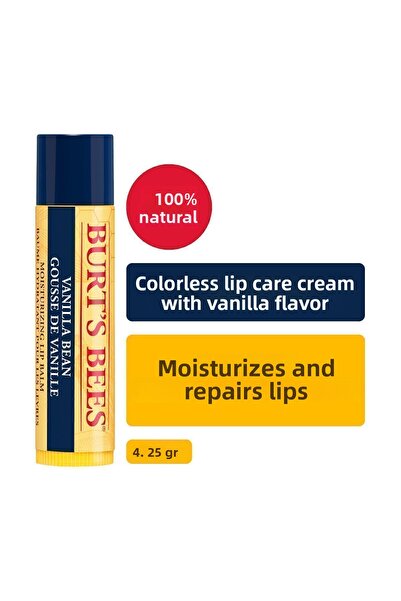 Burts Bees عبوة كريم العناية بالشفاه بنكهة الفانيليا - علبة بلسم الشفاه بالفا...