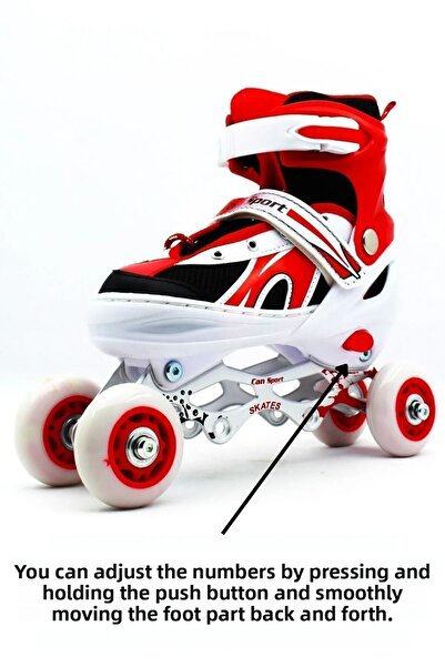 DeYiDo Lighted Adjustable 2+2 Silicone Wheels Metal Body Skating Bag - Gift