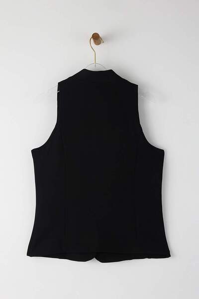 Trendyol Collection Μαύρο γιλέκο με λεπτομέρεια με κουμπιά TWOAW26YE00020