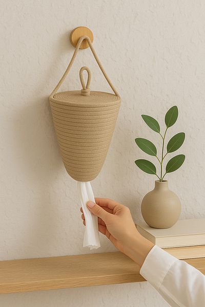 EGE ÖRGÜM Bag Holder Decorative Covered Bag Organizer Organizer 30X20 cm