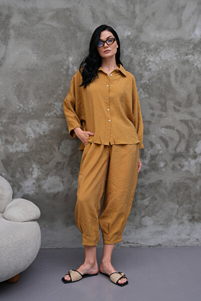 Marjinal Kadın Premium Kalite Gömlek Pantolon Takım