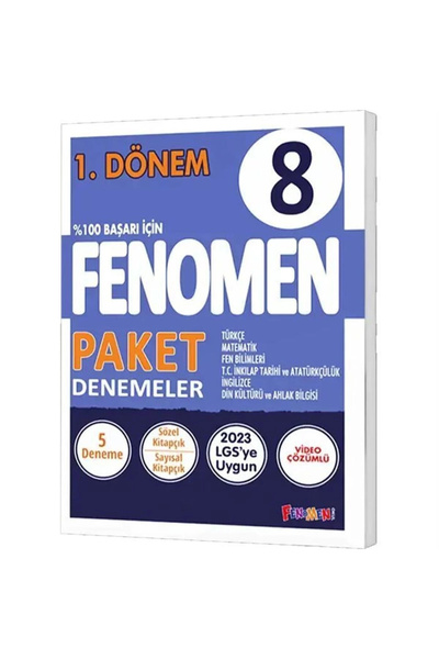 Gama Yayınları Gama Fenomen 8.sınıf Tüm Dersler 1.dönem Paket Denemeler (5 DENEME)