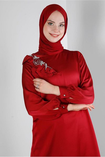 Alvina FLYWHEEL DETAIL SATIN TUNIC 43511