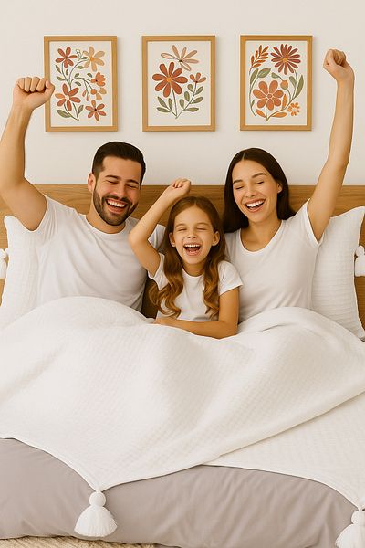 homewell تصميم خاص مصنوع يدويًا ومزين بشراشيب متعدد الأغراض ومجموعة أغطية وسائد مكونة من 3 قطع باللون الأبيض مارغريت