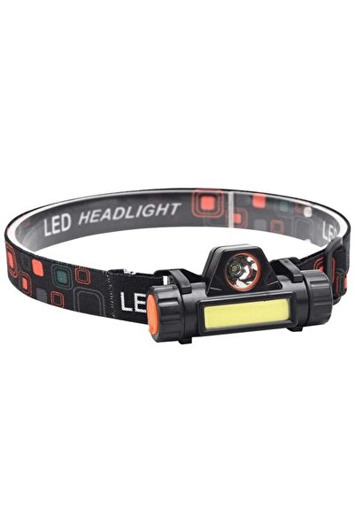 Happy Light مصباح أمامي صغير قابل لإعادة الشحن مع منفذ USB