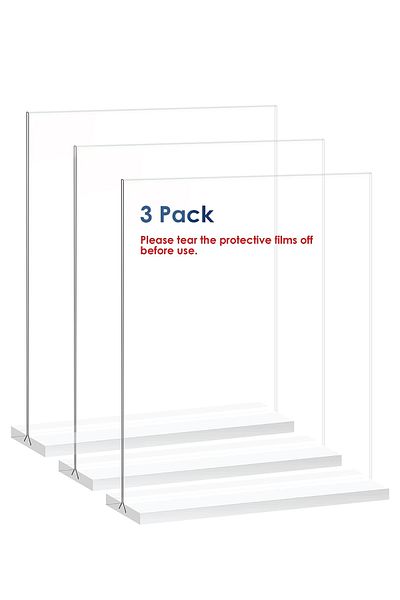 SMARTPOINTS Acrylic Sign Holder 8.5x11 Inch Double-Sided Announcements and AD Frame