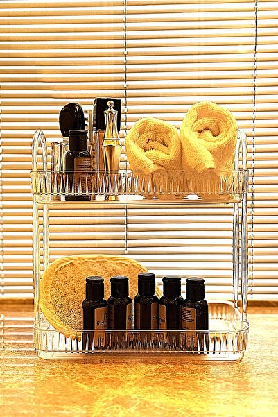 UNIQUE ME 2 Tier Bathroom Organizer Organizer Bathroom Shelf Diamond