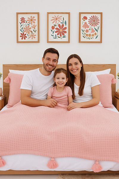 homewell مجموعة من 3 قطع من قطع الاستهلاك مع غطاء وسادة مصنوع يدويًا بتصميم خاص