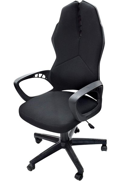 AWF AL WADI FURNITURE Big Ben Ergonomic Style Fabric Upholstered Office Chair Executive Adjustable Height, Black