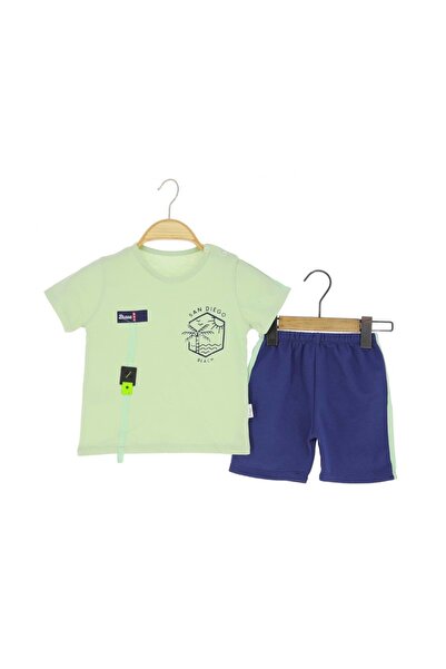 atabay طقم شورت رجالي مطبوع من سان دييغو باللون الأخضر