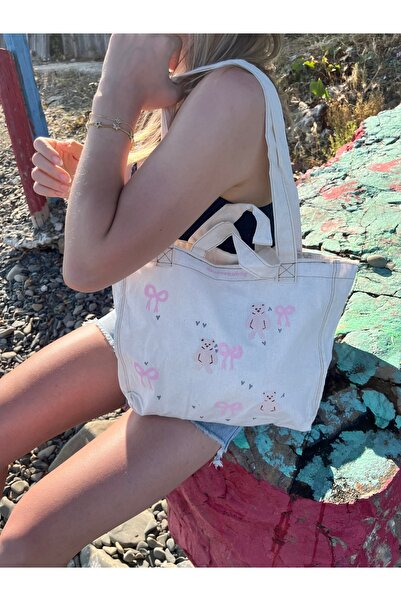 mononoke Ayıcık Desen Bez Çanta