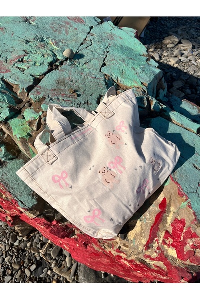 mononoke Ayıcık Desen Bez Çanta