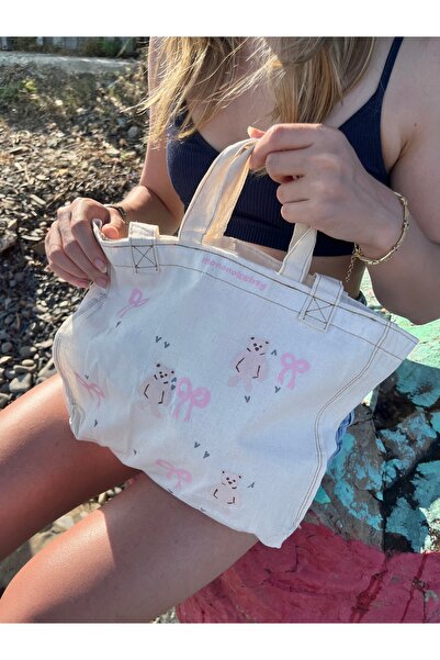 mononoke Ayıcık Desen Bez Çanta