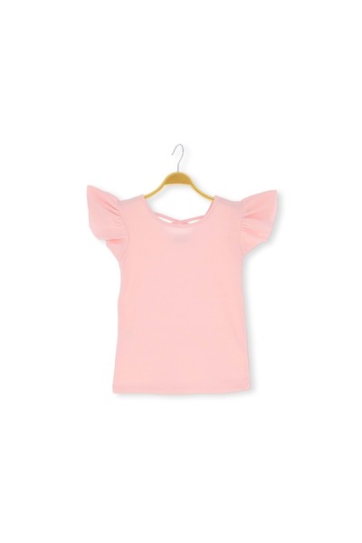 atabay KOL FRILL 36/1 تي شيرت بناتي إنترلوك بودرة