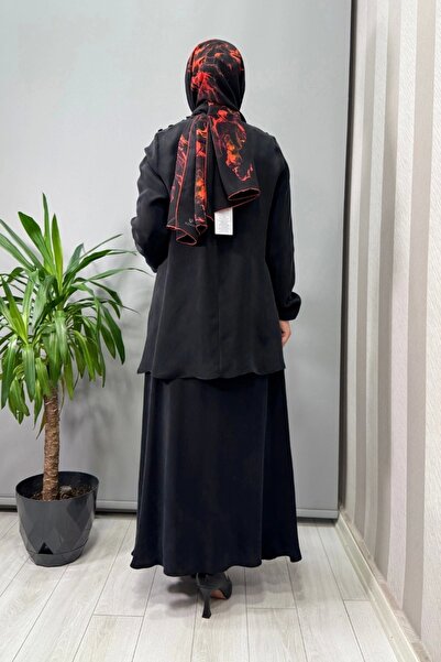 MISS DALIDA Asymmetric Cut Cupro Skirt Black T25Y-2009