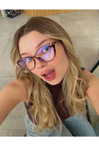 MONAL نظارات عرض عين القطة باللون الأزرق الفهد