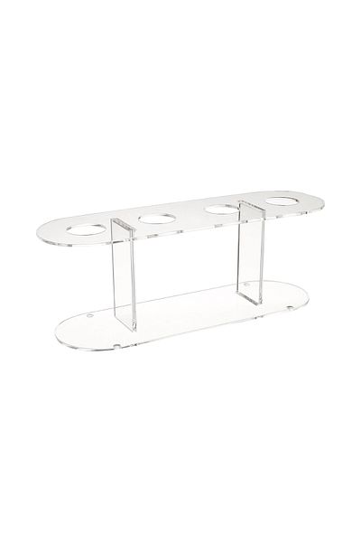 SMARTPOINTS Acrylic 4-Hole Ice Cream Cone Stand, Clear, Medium