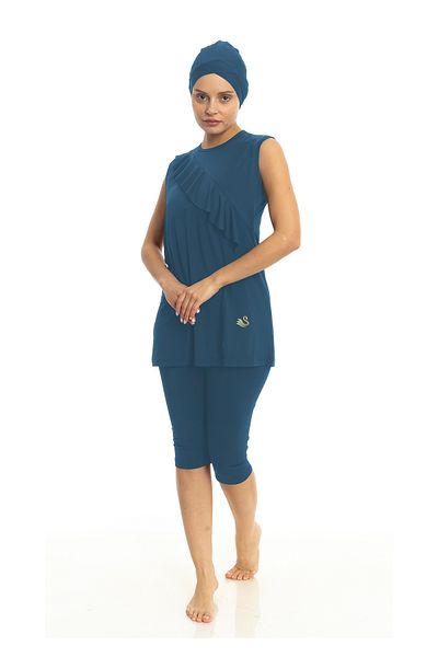 Differend Semi-Turban Swimsuit Zero Sleeve