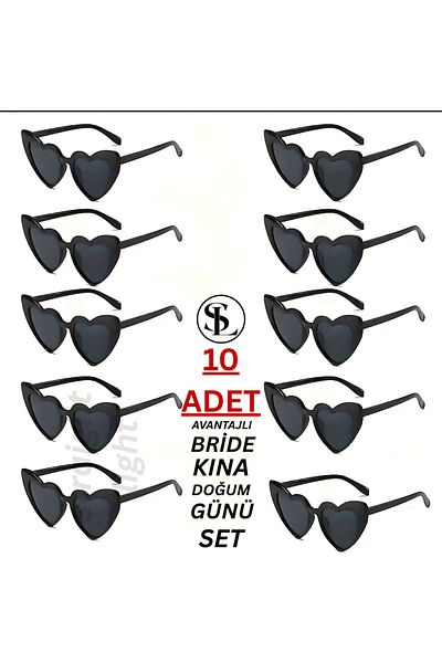 Straight Light Hearted Bride Bridesmaid Sunglasses Set of 10 Black Wedding Engagement Bride Kina after Birthday Party