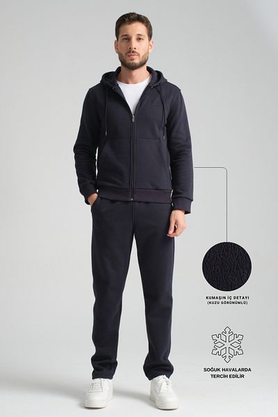 Shooter Ανδρικό σετ χειμερινής φόρμας - Navy Blue, Lamb's Raster, Regular Fit, Minimal Logo, Hoodie