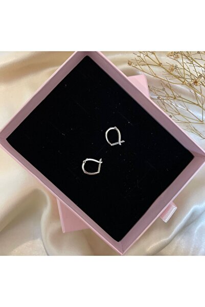 Lovera Jewellery 925 Ayar Gümüş Hagi Model Minimal Kadın Küpe - Kadın Zarif H...
