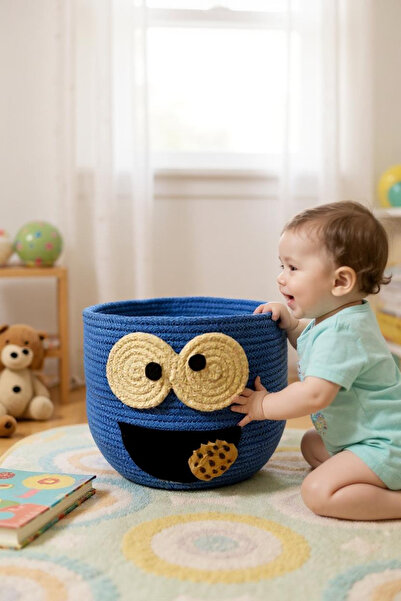 Zuviel Deco Handmade 25x20 Kurabiye Canavarı Oyuncak Sepeti, Düzenleyici, Çok...