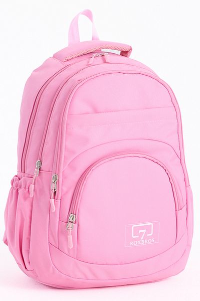 Roxbros School Backpack 15' Laptop Compartment 5 Pockets Women - Girls Bag Light Pink Primary School - Middle School - High School