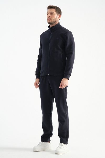Shooter Deluxe Winter Navy Blue ανδρική αθλητική φόρμα με λεπτομέρεια ραφής κανονική εφαρμογή