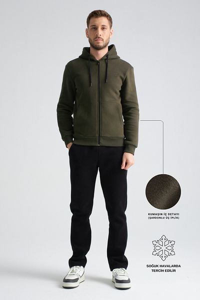 Shooter Ανδρικό Σετ Φόρμας Χειμώνας - Χακί Luxe Regular Hoodie