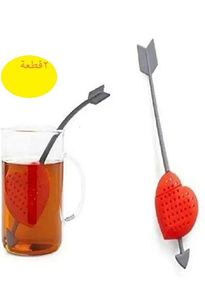 Generic 2قطعة صفاية الشاي والأعشاب شكل قلب منتجان