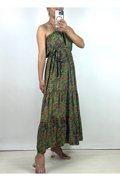 Addnone Breeze of Italy | Italian-Inspired Silk Blend Strapless Maxi Dress