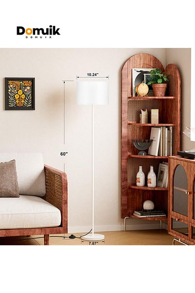 Domuik Nordic Minimalist Style Floor Lamp Combination Warm Light 40 Watts White