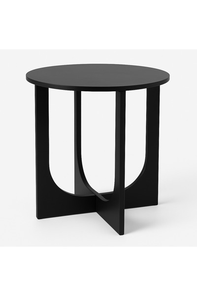gnlm Siyah U Ayak Modern Yan Sehpa – Minimalist Lake Tasarım