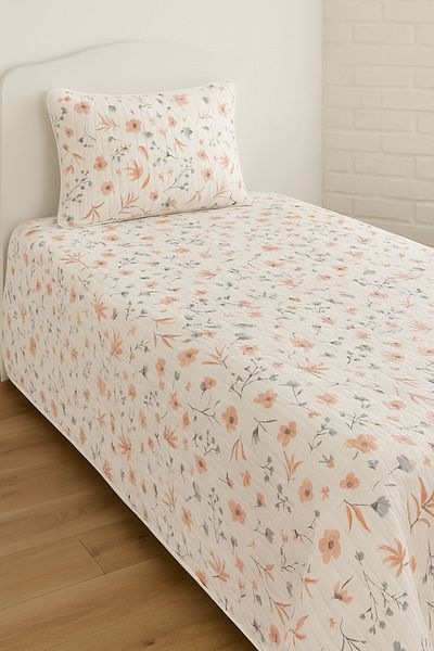 Madame Home Single Quilted Pique Set Multi-Purpose Bedspread Fiber Filled Suitable for Daily Use