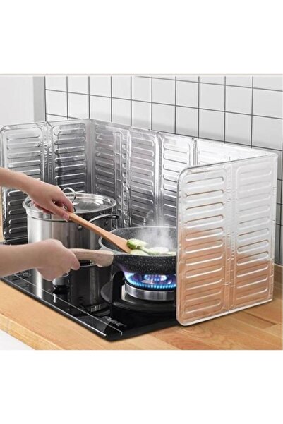 abnturk Aveo 1 Adet Ocak Arkası Yağ Koruyucu Katlanır Plaka halinde Alüminyum Levha 85x33m Büyük Boy