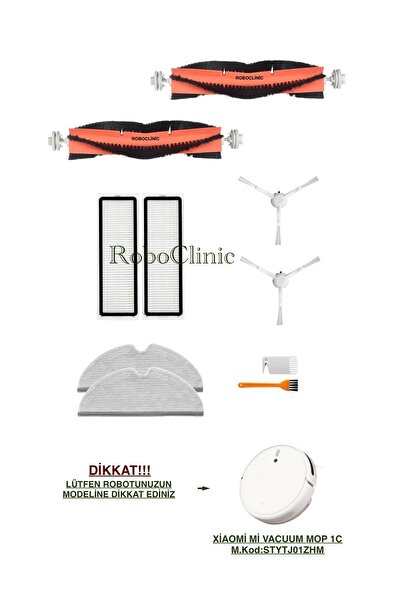 Roboclinic Xiaomi Mi Robot Vacuum Mop 1C (Cod model: STYTJ01ZHM) Set de perii, filtre și mop compatibile - 10 bucăți