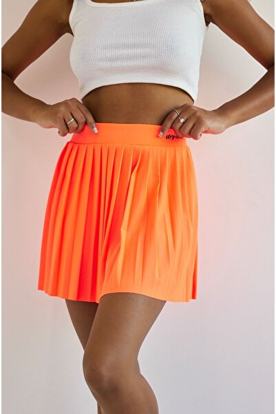 DryMod Yüksel Bel İçi Şortlu Pileli Spor Tenis Eteği