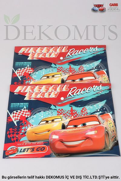 CARS New Season Licensed 2-Piece Cars File with Snap Fasteners