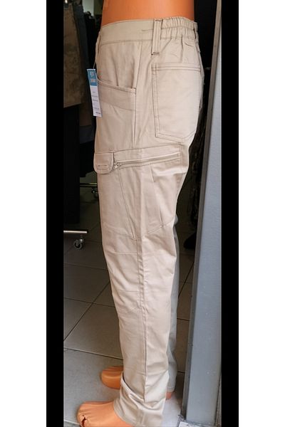 BeyzDenim Κρεμ Tactical Pantalon Dobby Ύφασμα